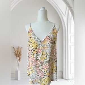 Ann Taylor Loft Floral Spaghetti Strap Top